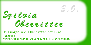 szilvia oberritter business card